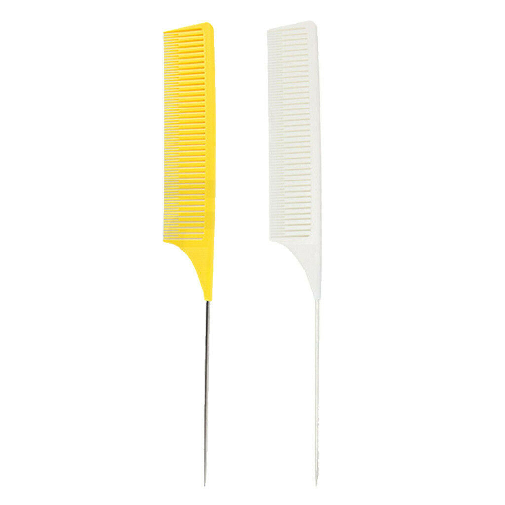 2Pcs/set ABS Weave Highlighting Foiling Hair Comb Highlight Styling Combs