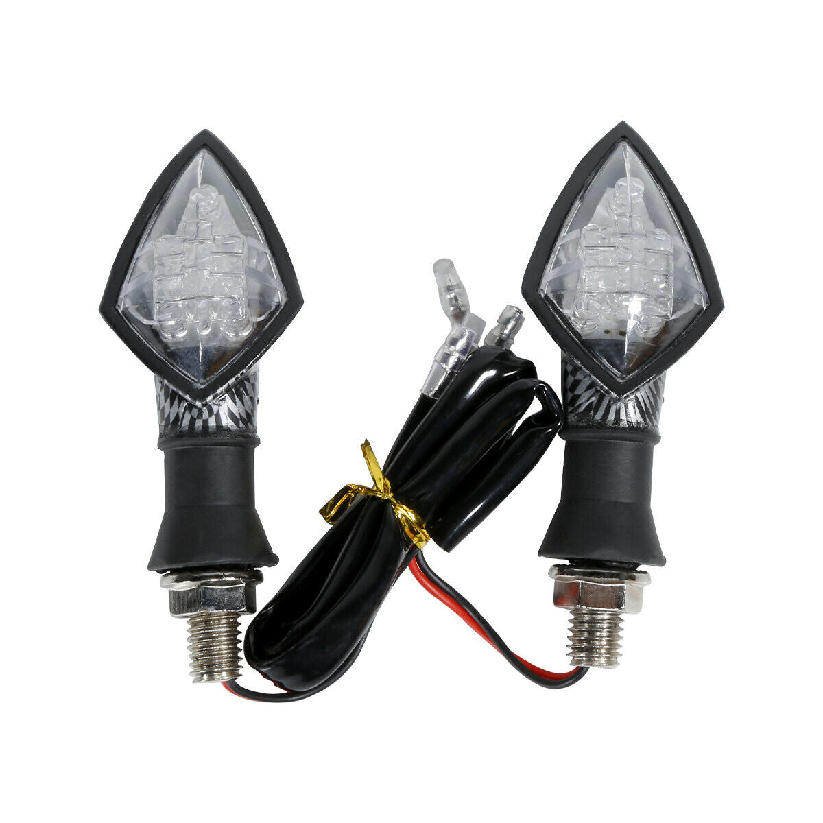 Carbon Fiber Turn Signal Indicators Amber Light 12V Fit For Universal Motorcycle