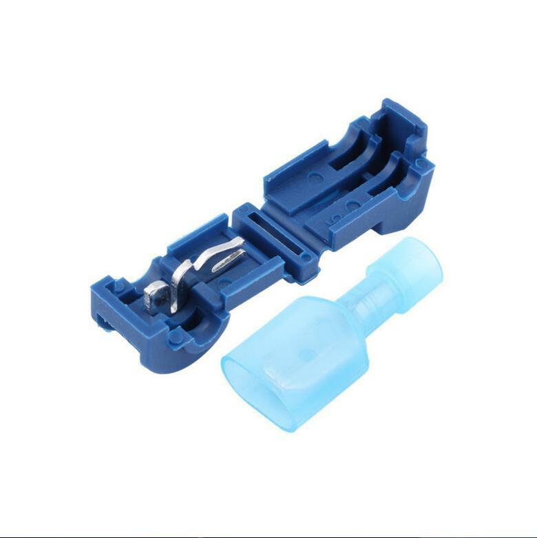 10 Pcs Electrical Cable Connectors Quick Splice Lock Wire Terminals Crimp Blu Kt