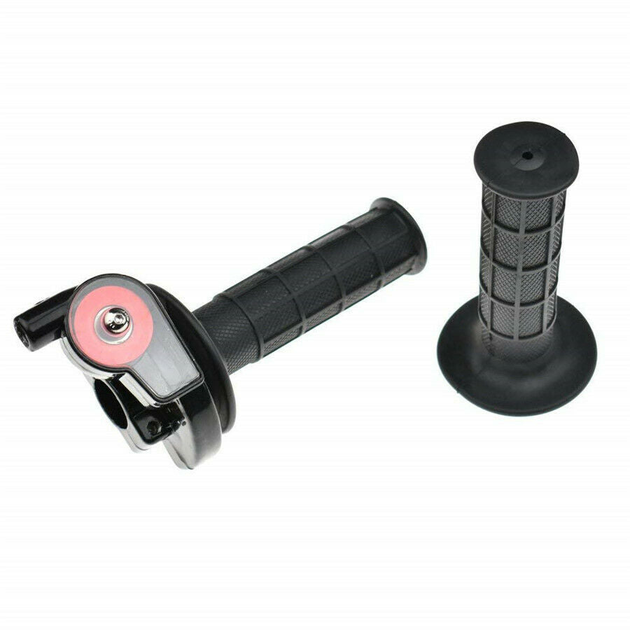 Throttle Hand Grips Grip With Twist Cable For 7/8" Handle Bar Pit Dirt Bike