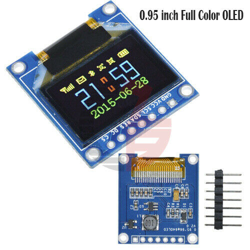 0.95 Inch 7 Pin Full Color SSD1331 SPI OLED Display Module 96X64 LCD For PI