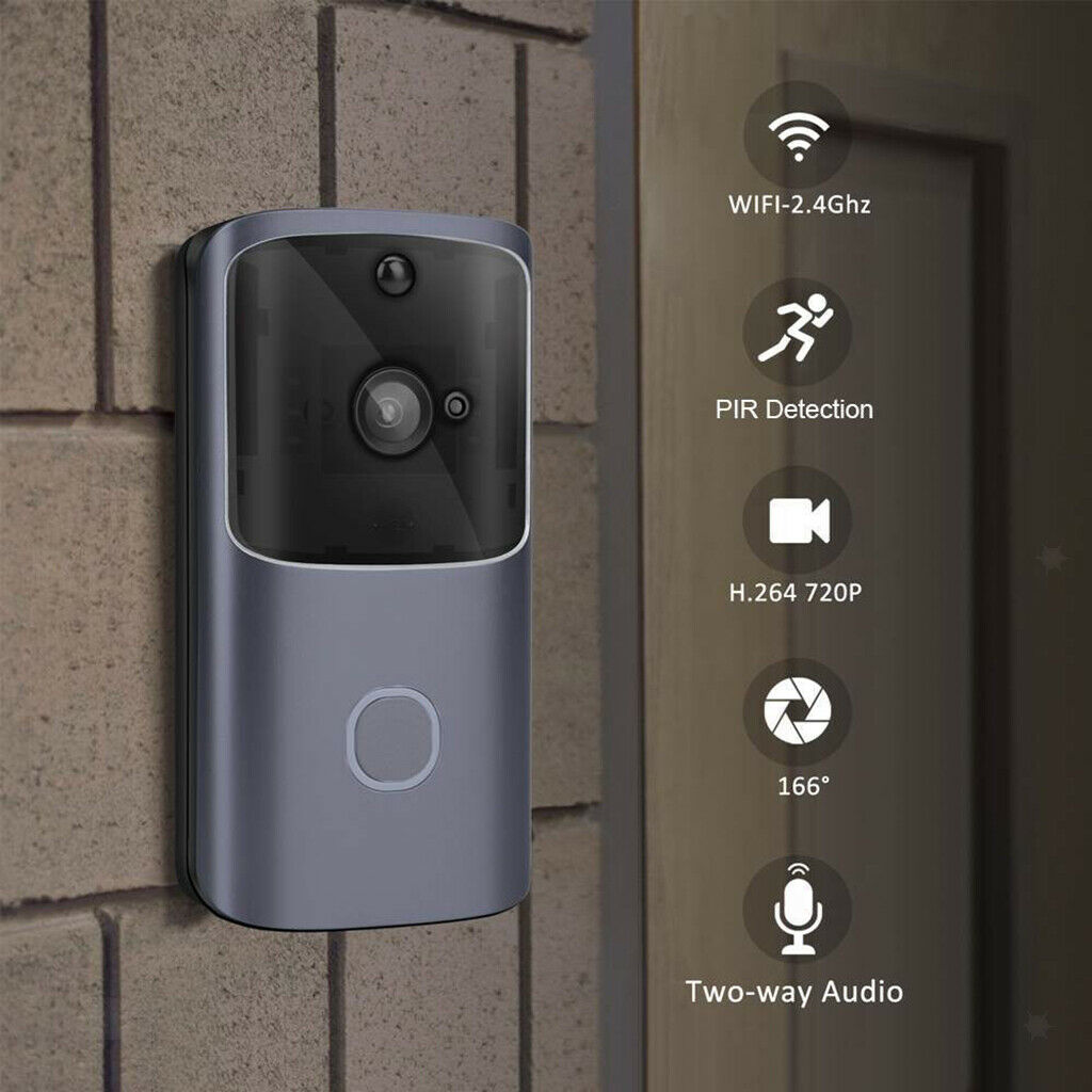 Video Doorbell Camera Wireless WiFi Security Phone Bell Intercom 720P HD