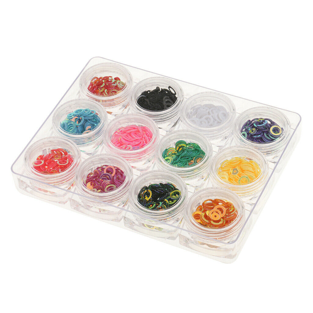 Lot Nail Art Decals Decoration Glitter, Tips kit Sequins Stickers Glitter Set