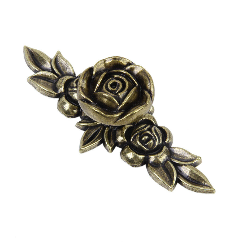 Retro Rose Furniture Handle Drawers Knob for Kitchen Cabinet Door Cupboard