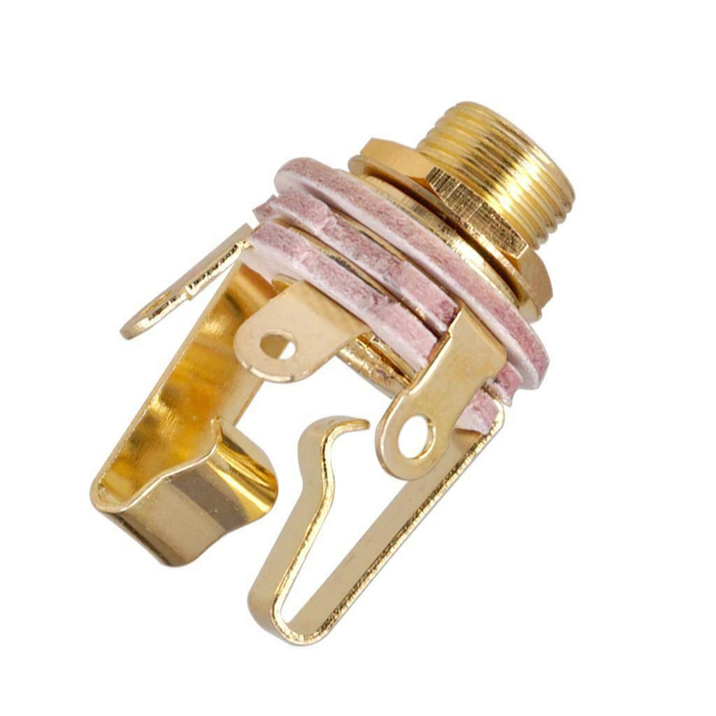 2 Pieces 1/4" Mono Plug Input for Electric Guitar Bass Plug Output Plug Accs