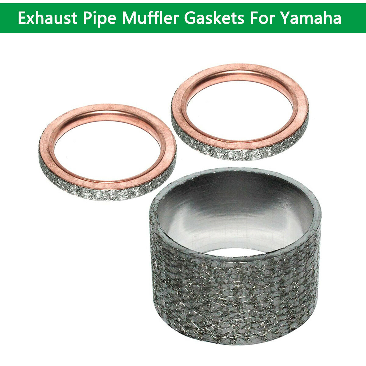 Motorcycle Exhaust Muffler Pipe Gasket For Yamaha Rhino 660 Yxr660F 4X4 2004-07
