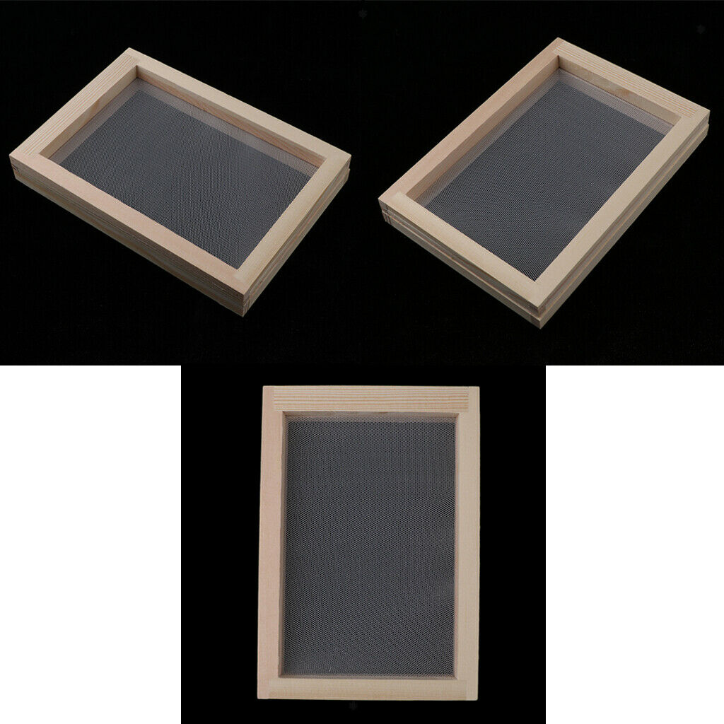 3 Pieces / Lot Traditional Wood Papermaking Paper Shape Frame