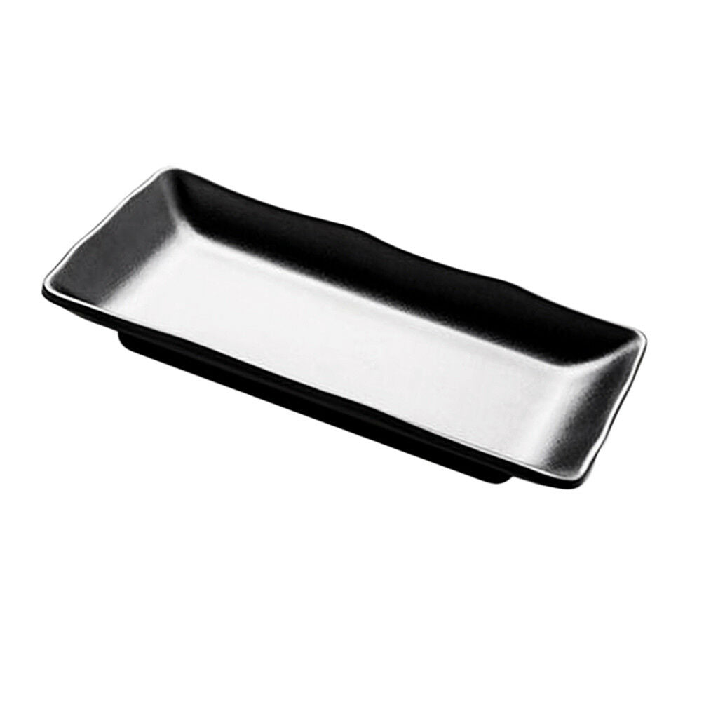 Hotel Serving Tray Japanese Style Glass Cake Sushi Melamine F 21x13x2.5cm