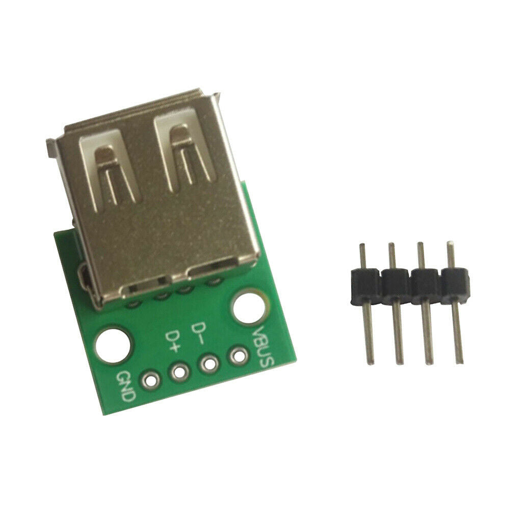 Red DIY USB Type A Female Breakout Board 5V Power 2.54mm Header for