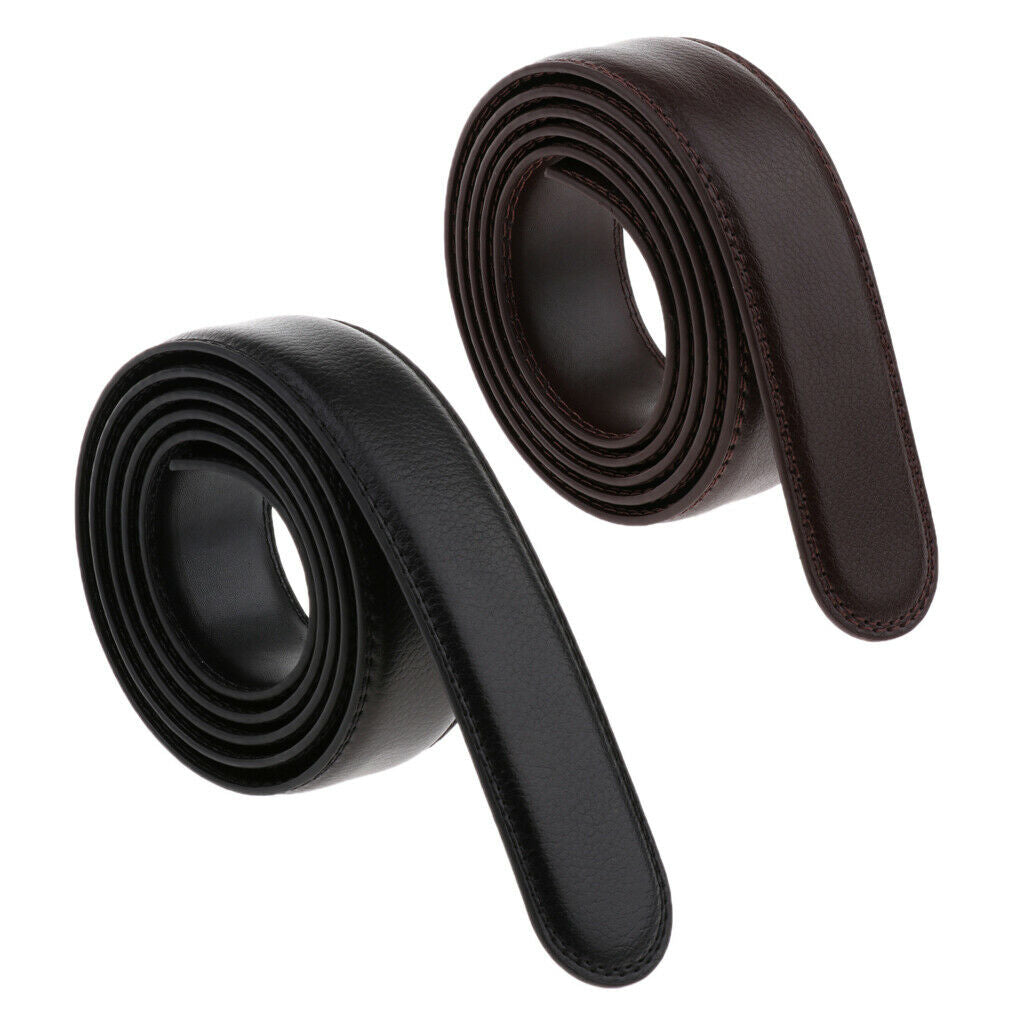 Men's Fashion Leather Replacement Belt Only Belt No Buckle 125cm/45 Inch -