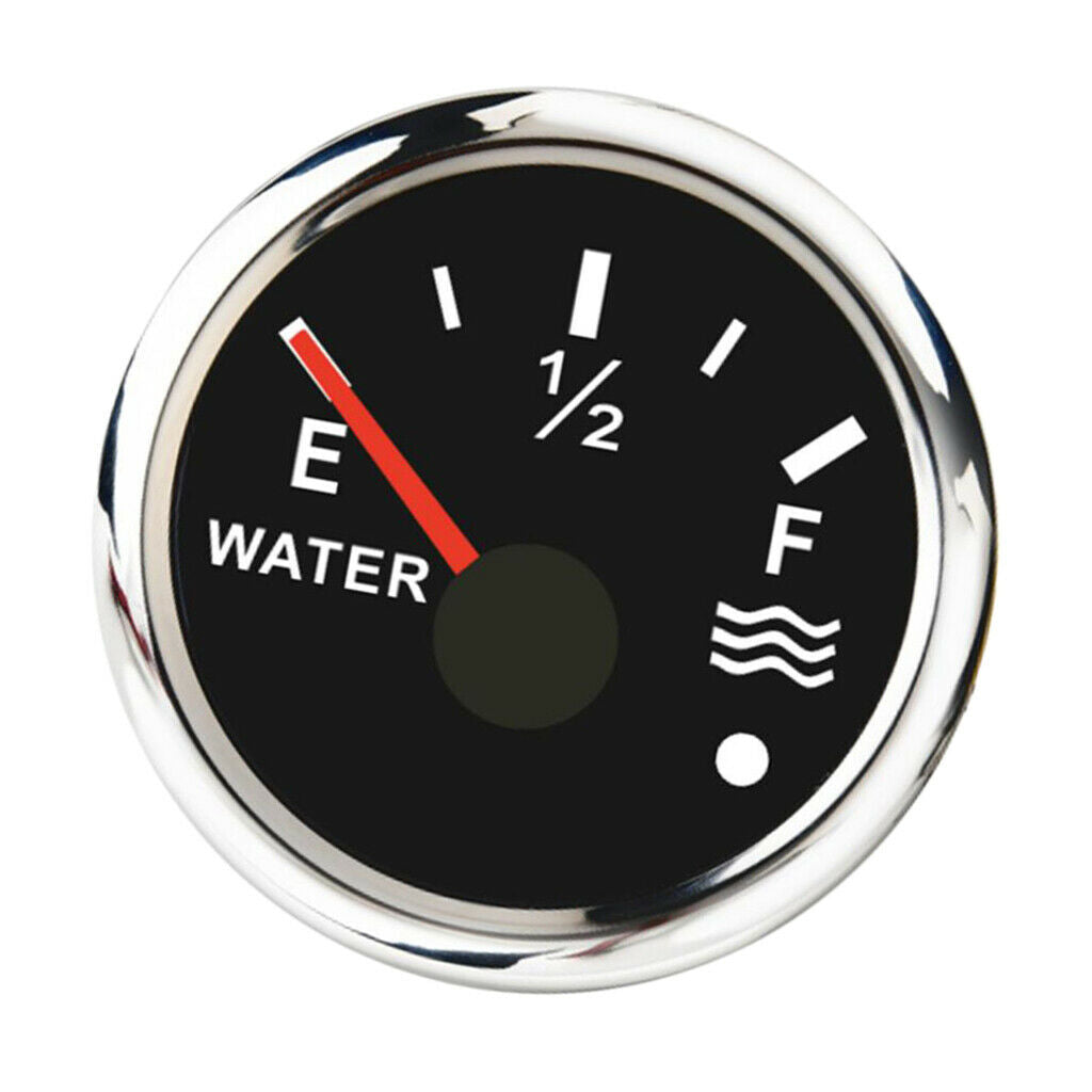 240-33ohms 12 / 24V 52mm Marine Boat Water Tank Level Gauge 2