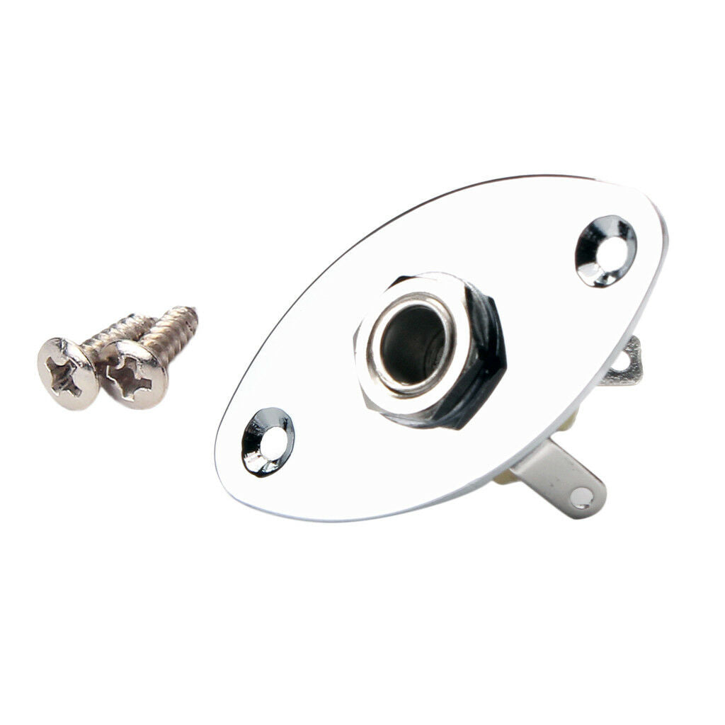 Flat 6.35mm 1/4'' Guitar Output   Plate Socket for Electric Guitar Bass