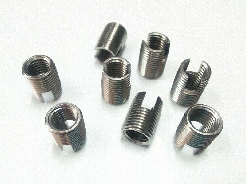 2Pcs M10 x 1.5mm Stainless Steel Solid Insert Thread Repairing Metal Threads
