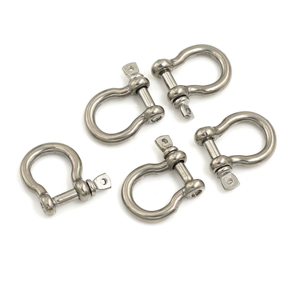 5pcs m4 304 stainless bow shackle steel screw pin anchor shackle bow Riggin WF
