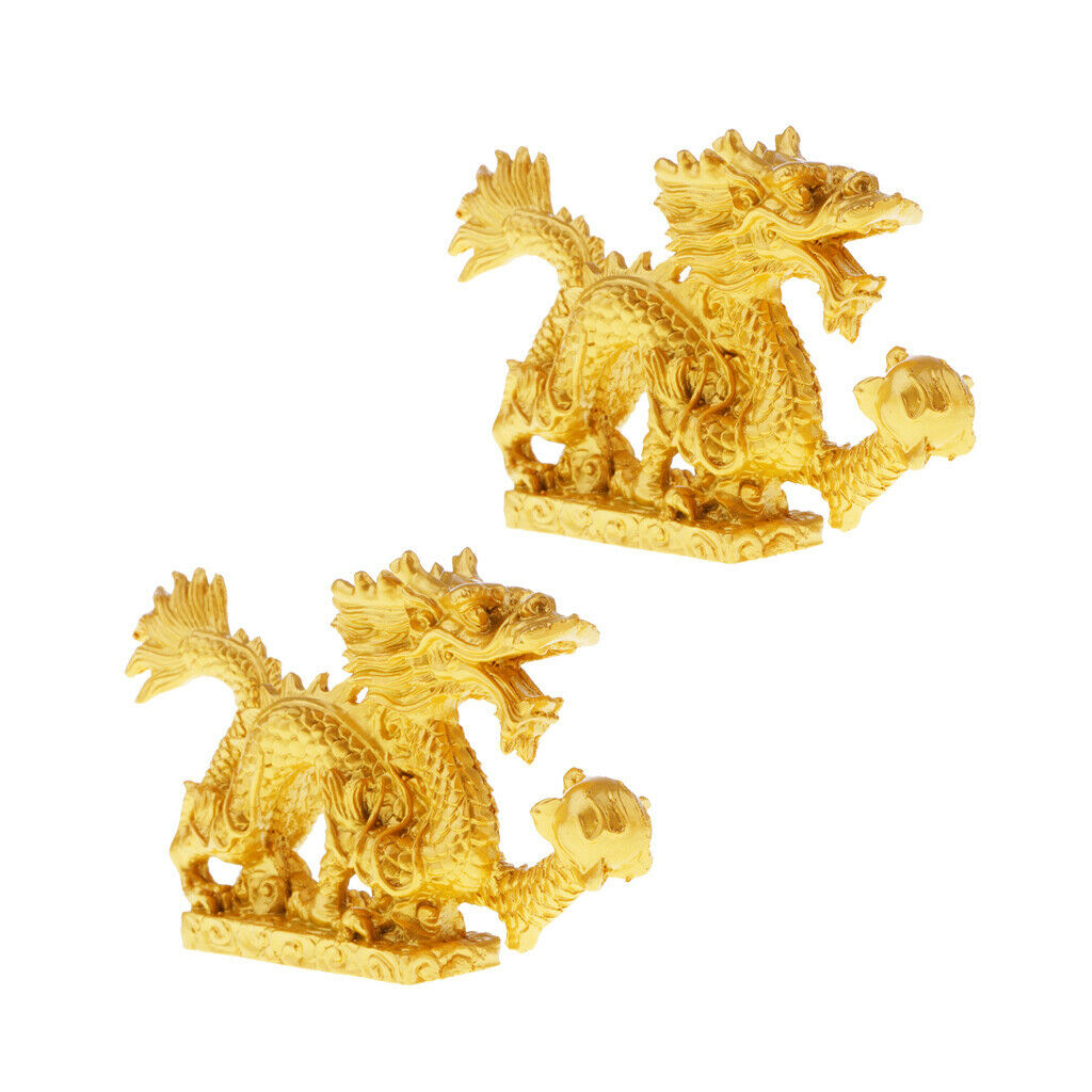 2pcs Chinese Zodiac Twelve Statue Dragon Statue Ornament Home Furnishings #1