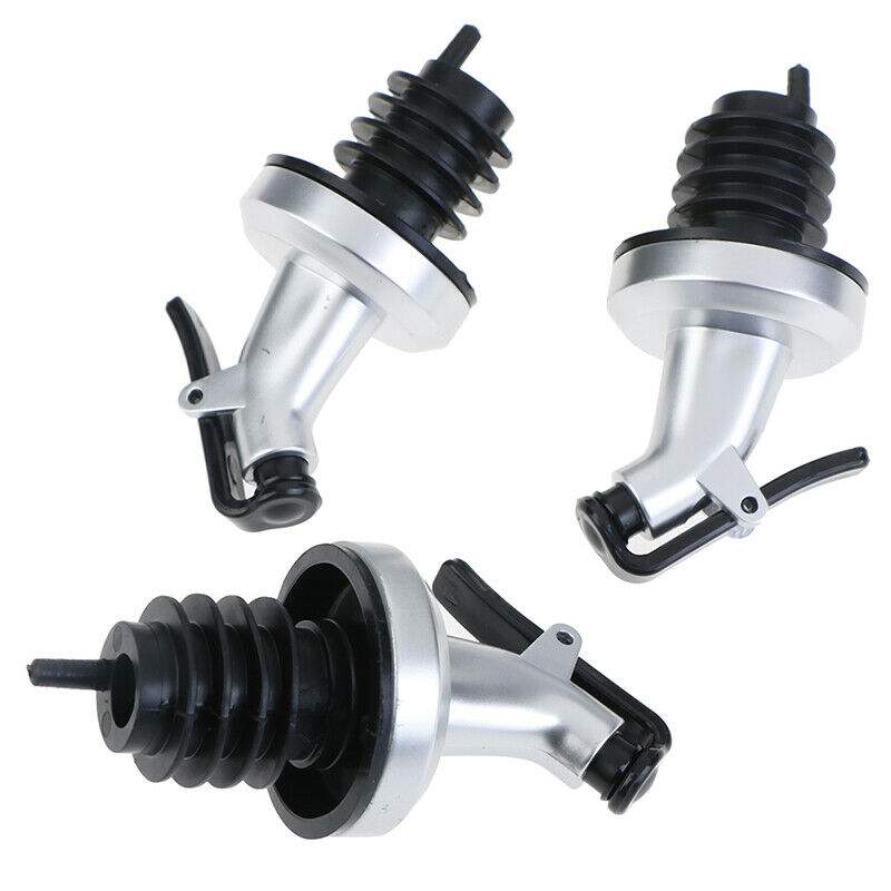 3pcs Stainless Steel Wine Bottle Stopper Liquor Bottle Pourer Stopper Dis.l8