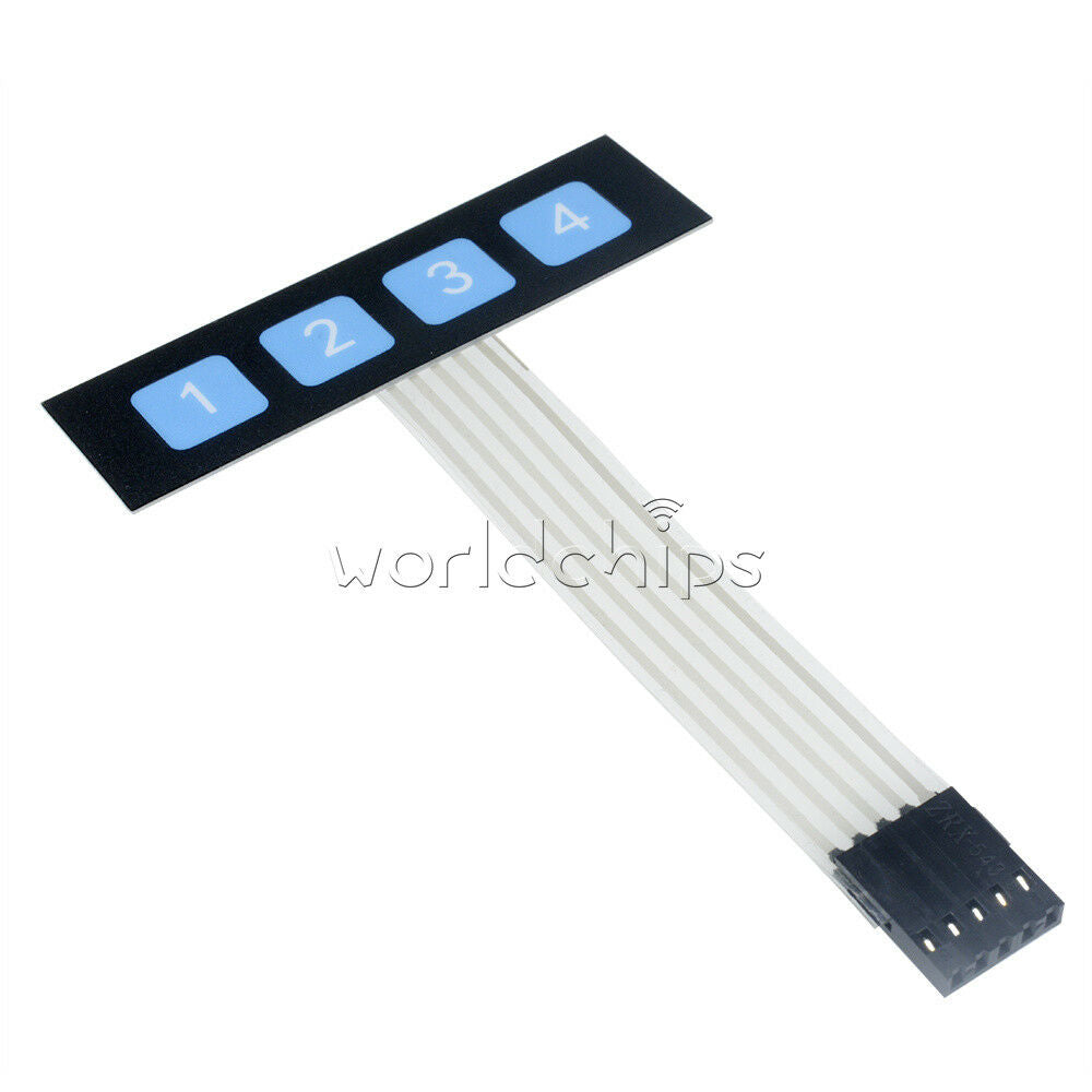 2PCS 1x4 Matrix Array 4 Key Membrane Switch Keypad Keyboard 1*4 Keys for Arduino
