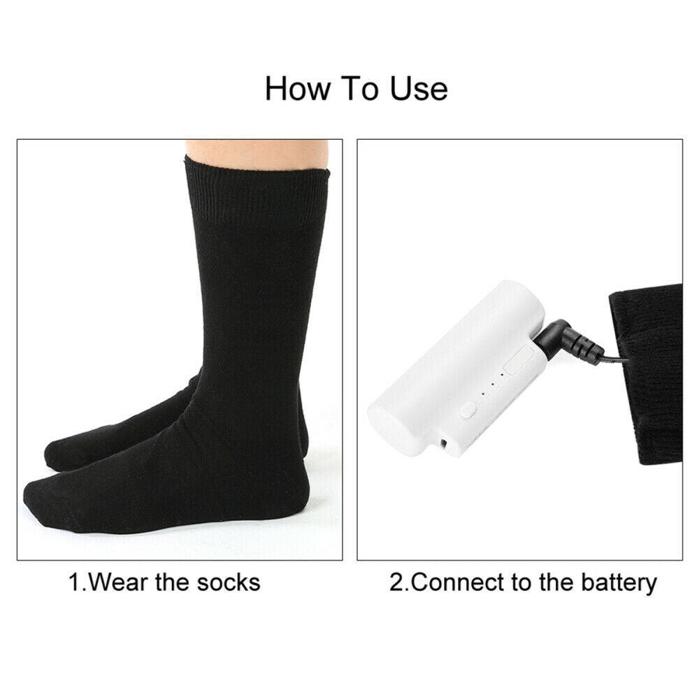 Elastic Heating Socks Rechargeable Battery Electric Heating Warm Sock Outdoor