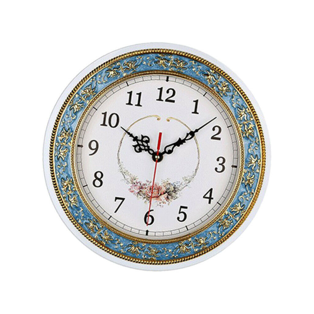 11inch Super Quite Clock Non Ticking Quartz Wall Clock Home Decor Blue