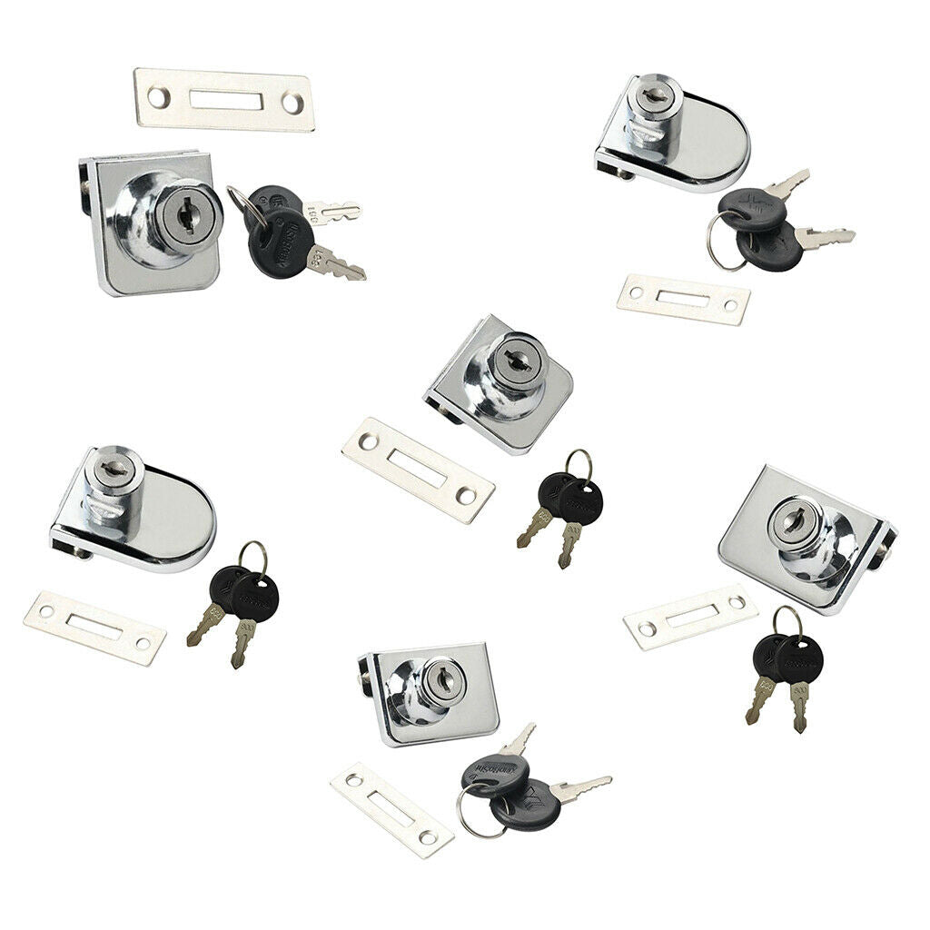 Heavy Duty Display Cabinet Showcase Lock Glass Door Lock  35x32mm A