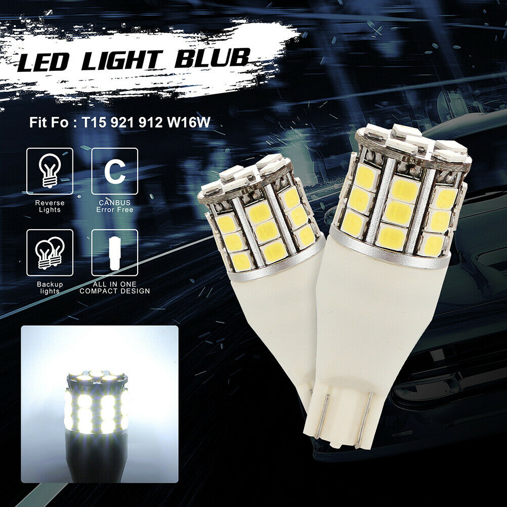 50W 921 912 7000k T10/T15 White LED Back-Up Reverse Light Backup Bulb PgJ.l8