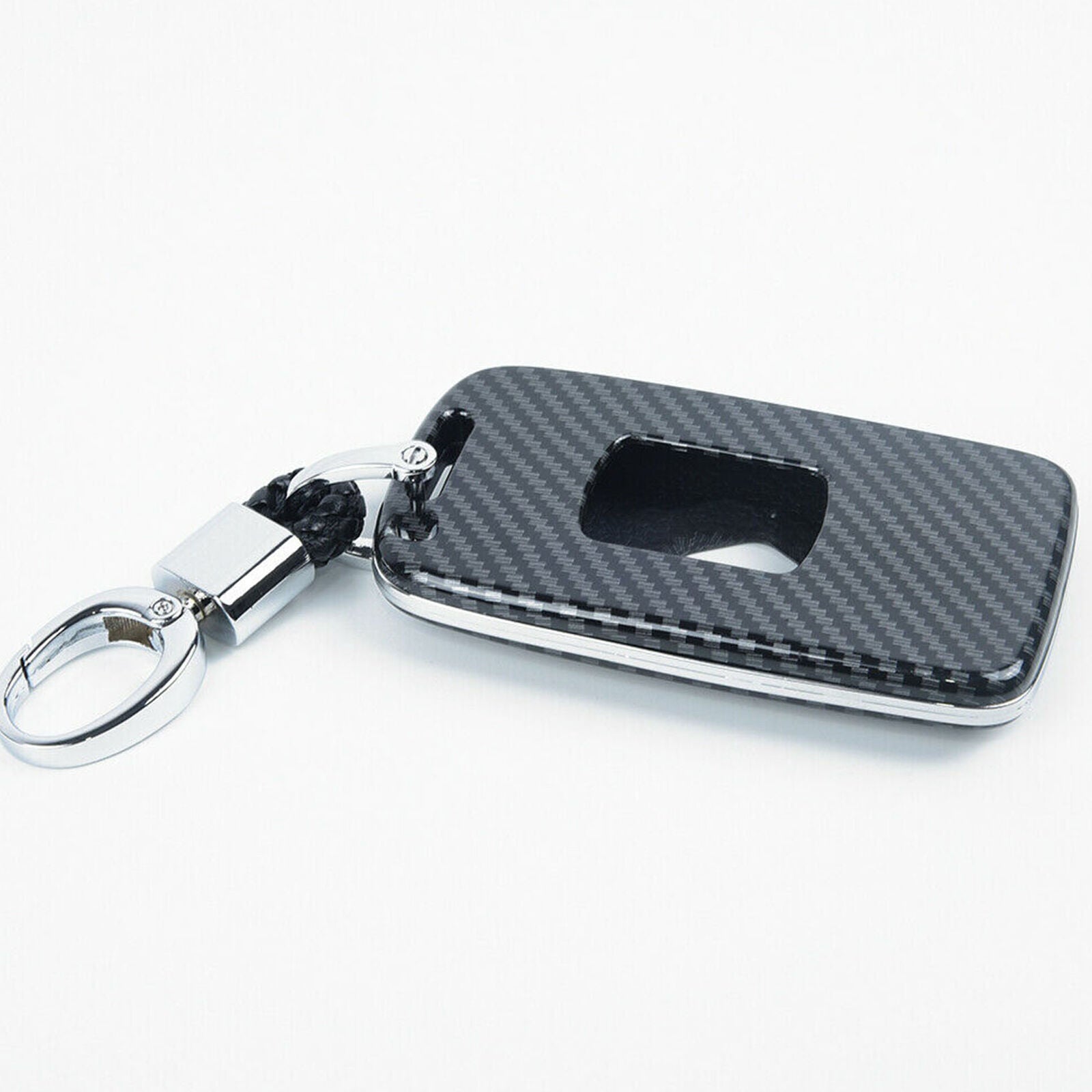 For Renault Kadjar Megane Koleos Carbon Fiber Car Key Cover Fob Case Accessories