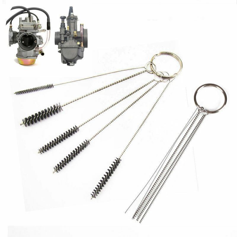 Carburetor Carbon Dirt Jet Remove 10 Cleaning Needles + 5 Brushes Tool Kits