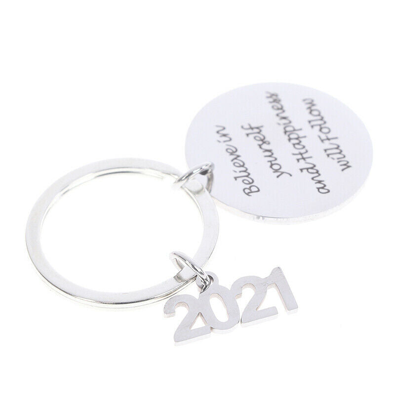 Believe in yourself and Happiness Inspirational Keychain Gift for 2 KPM Kt