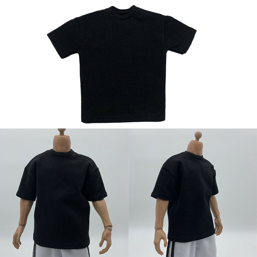 2x 1/6 Short Sleeve T-shirt for 12inch Phicen Male Figures Dress-Up Accs