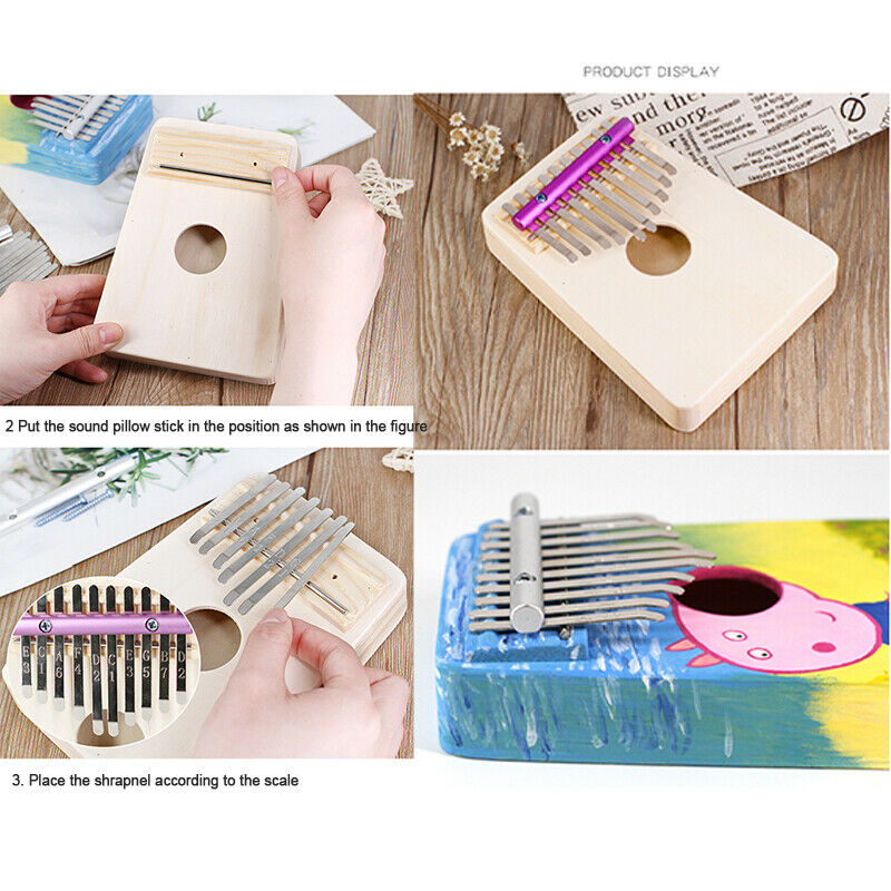 DIY thumb piano kalimba 10 key manual assembly finger piano keyboard instrumBDA