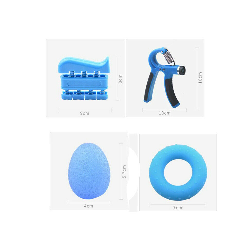 5Pcs Gripper Strengthener Finger Exercise Power Athletes Musicians Gym Blue