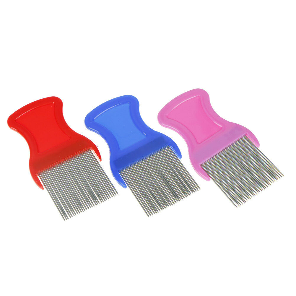 Comb Head Hair Lice Nit dog Safe Flea Eggs Dirt Dust Remover Steel Tooth .l8