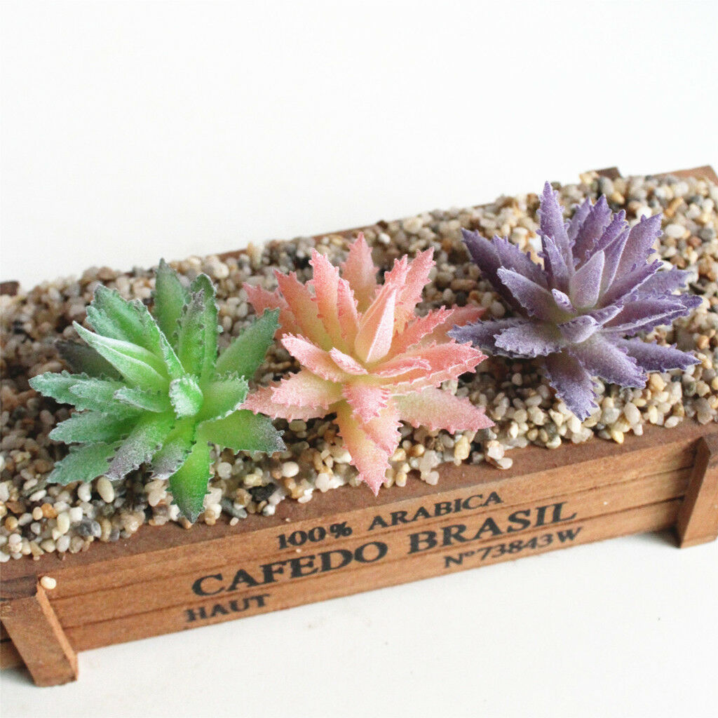 Lifelike Artificial Succulent Home Office DIY Unpotted Faux Foliage Plant #4
