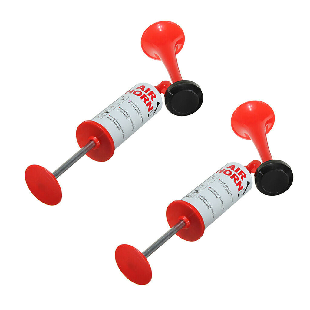 2 lot Hand Held Push Pump Up Air Horn Required for Sports Boating Warning