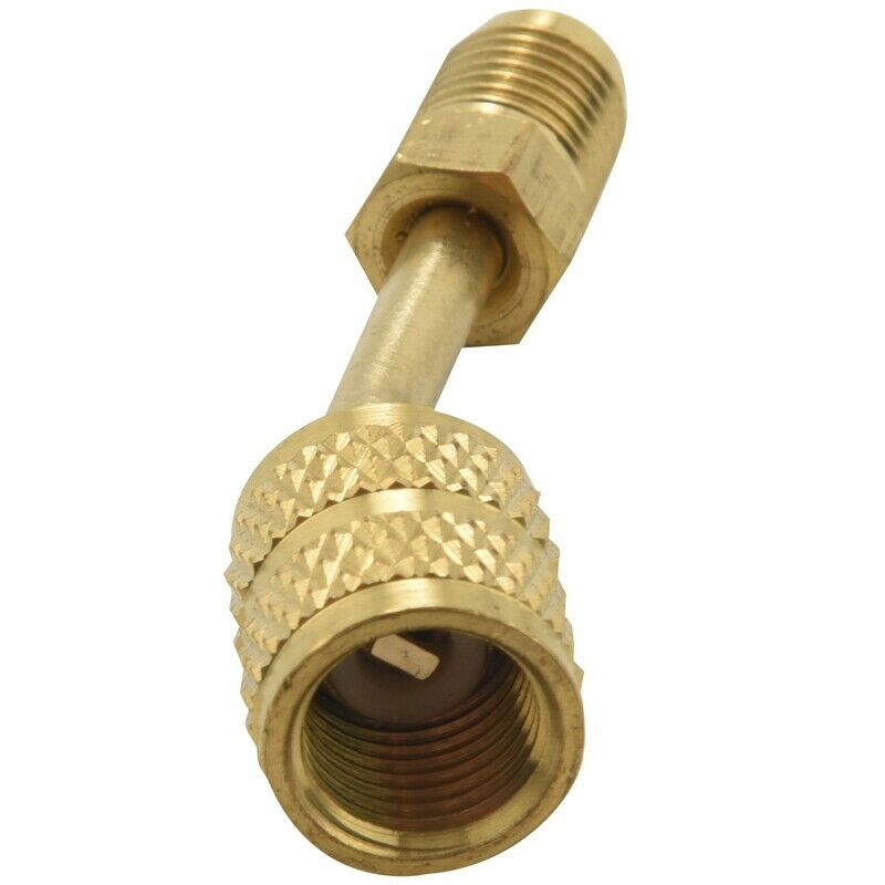 4 Pack R410A Adapter Charging Vacuum Port Adapter Brass Converter with ThimbleU7