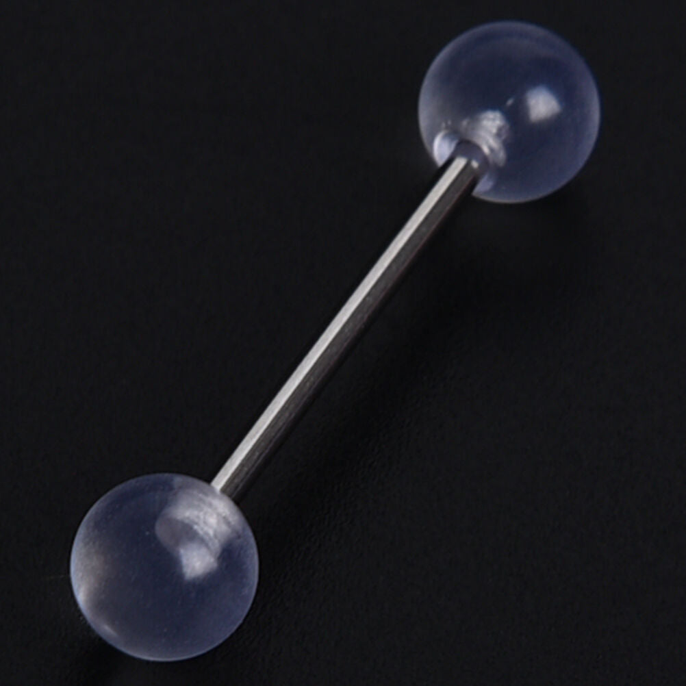9x Clear Color Belly Navel Tragus Tongue Lip Rings Bars Body Piercing Jewe.l8