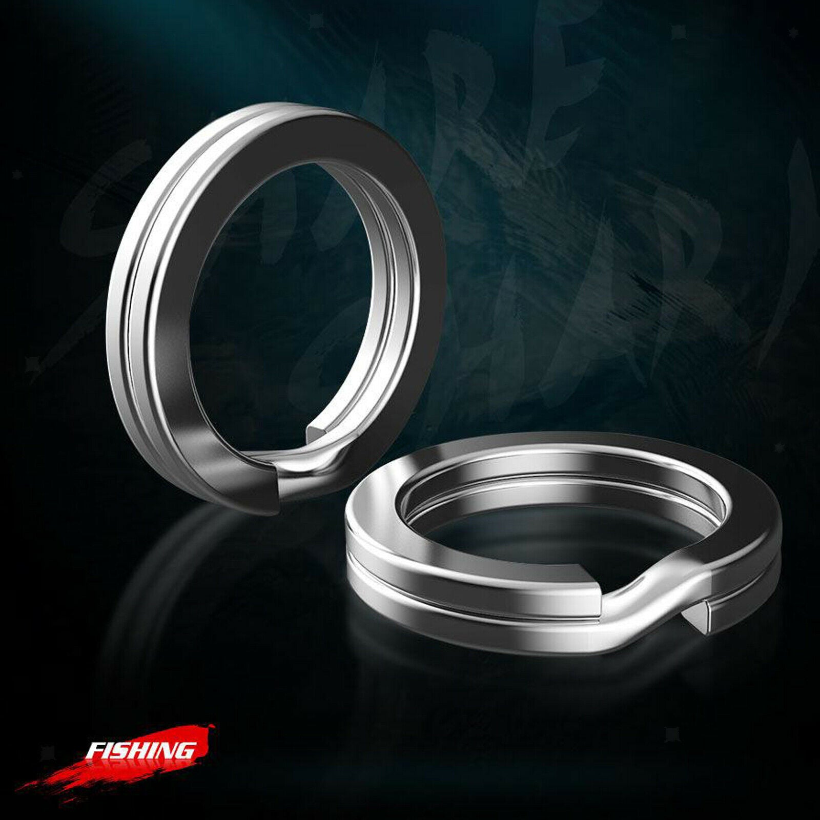 200pcs Fishing Split Rings Stainless Steel Lure Tackle Connector Set 5 Sizes