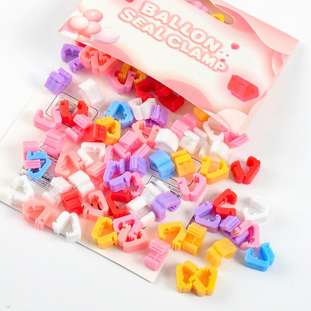 100x Balloon Sealing Clamp Clip Tie Helium Gas Air Wedding Home Party Accessory