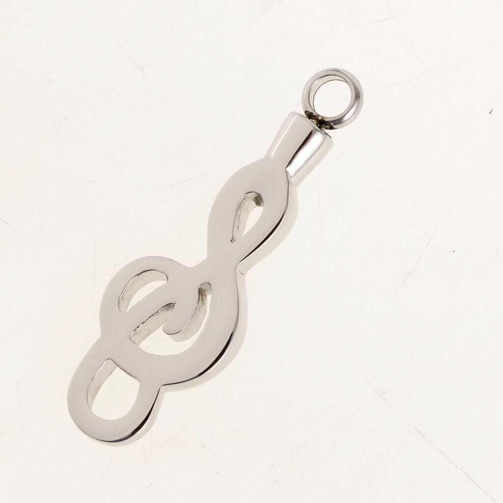 Prettyia Stainless Steel Music Note Shape Ash Urn Pendant Memorial Cremation