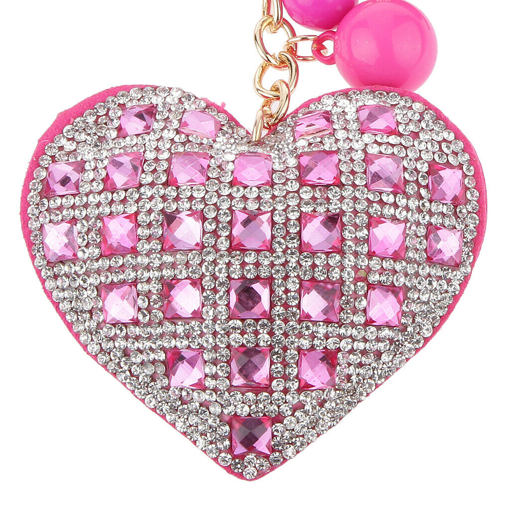 Soft Diamante Rhinestone Starfish/ Heart/ Flower/ Dog Pendant Purse Bag Keyring
