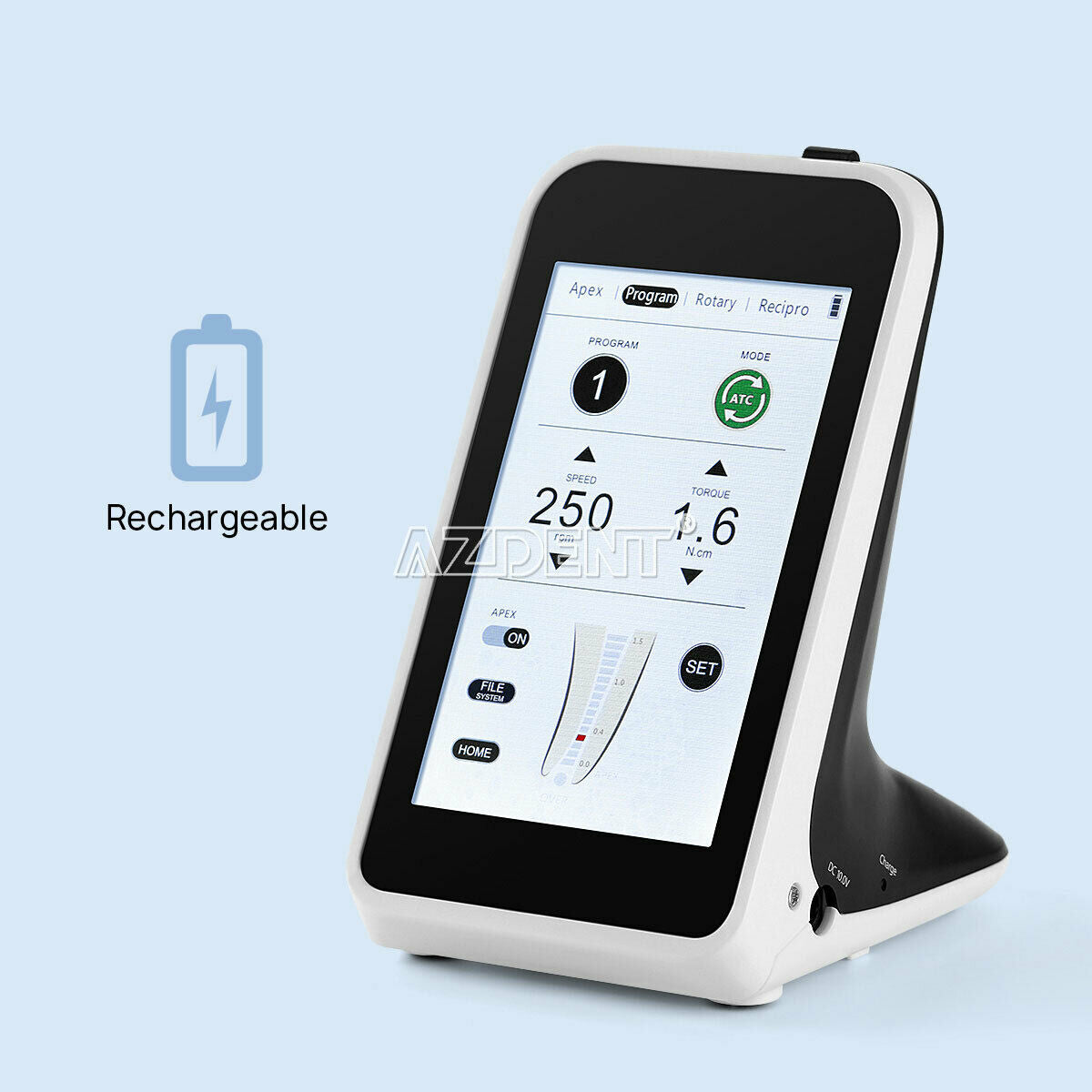 Dental 4.25" Touch Screen Endo Motor 330° rotary contra-angle with Apex Locator