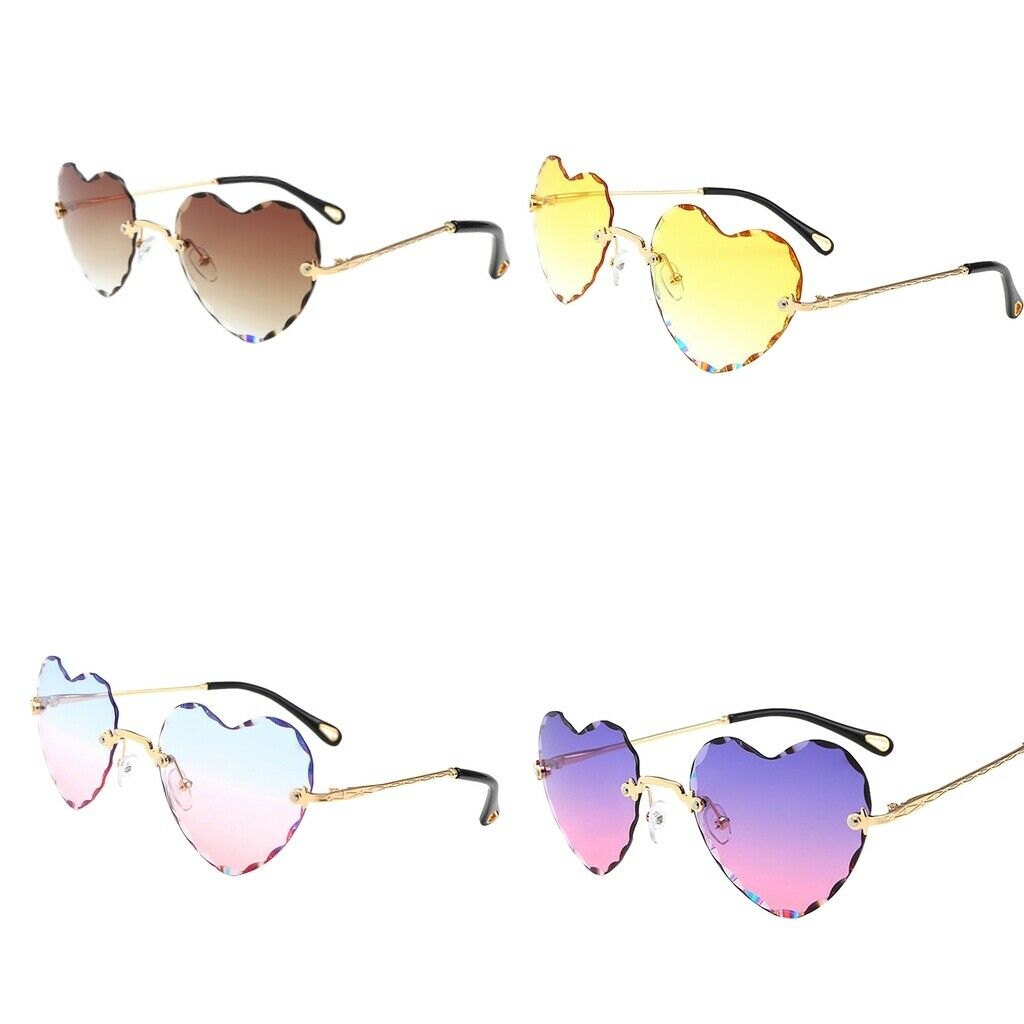 4x Womens Heart Shaped Sunglasses Classic Tinted Lens Eyewear UV 400 4colors