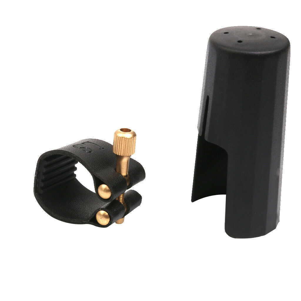 Bb Clarinet Mouth   Cover And PU Leather Ligature Clip