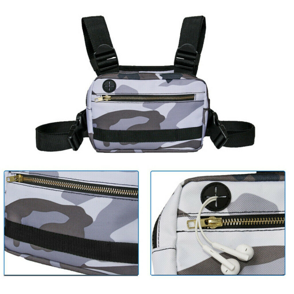 Chest Bag Vest Sports Running Chest Rig Pouch Recon Bag Organizer Holder