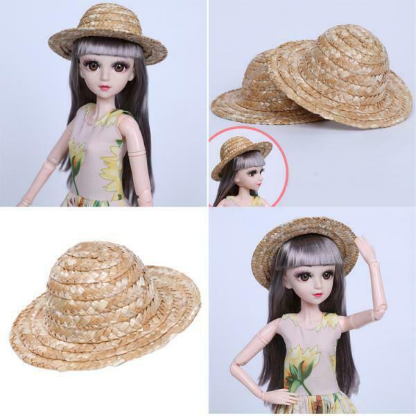 Fashion Handmade Round Straw Hat Melon Accessories For Costume