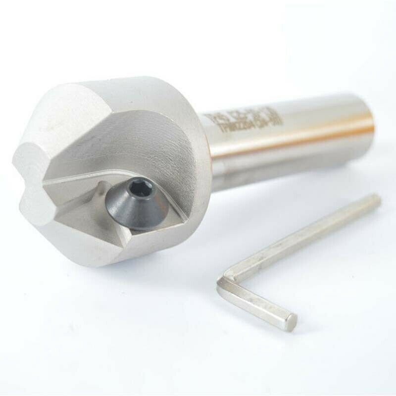 45° 24mm-50mm TP45C25-50-130 straight shank centering chamfering cutter For TPKN