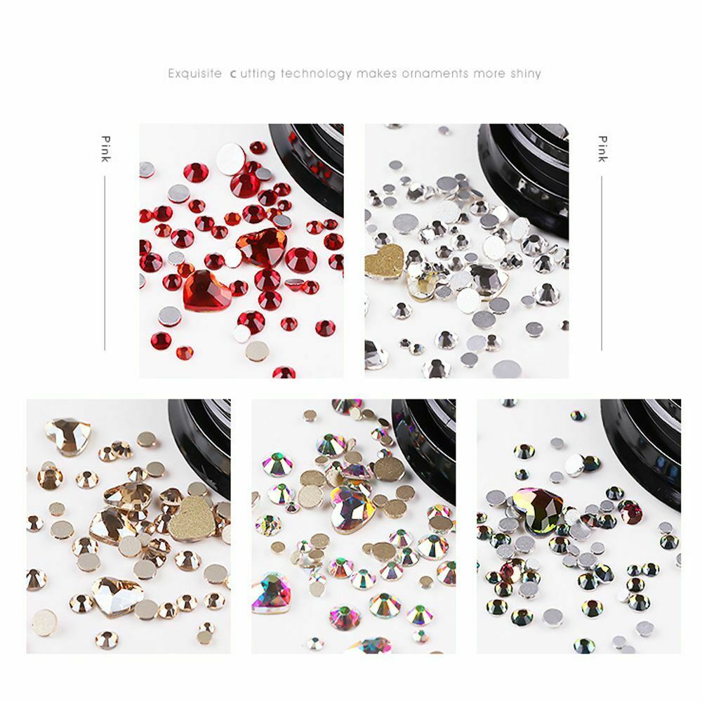 Stone Nail Glitter Sequins Mixed AB Rhinestone Crystal Gems Face Body Adornment