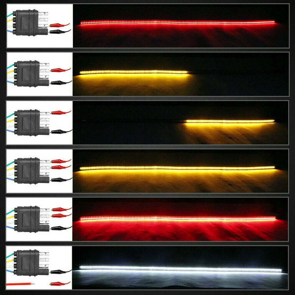 60"Truck Tailgate LED Light Bar Brake Reverse Turn Signal Stop Tail Strip 2021