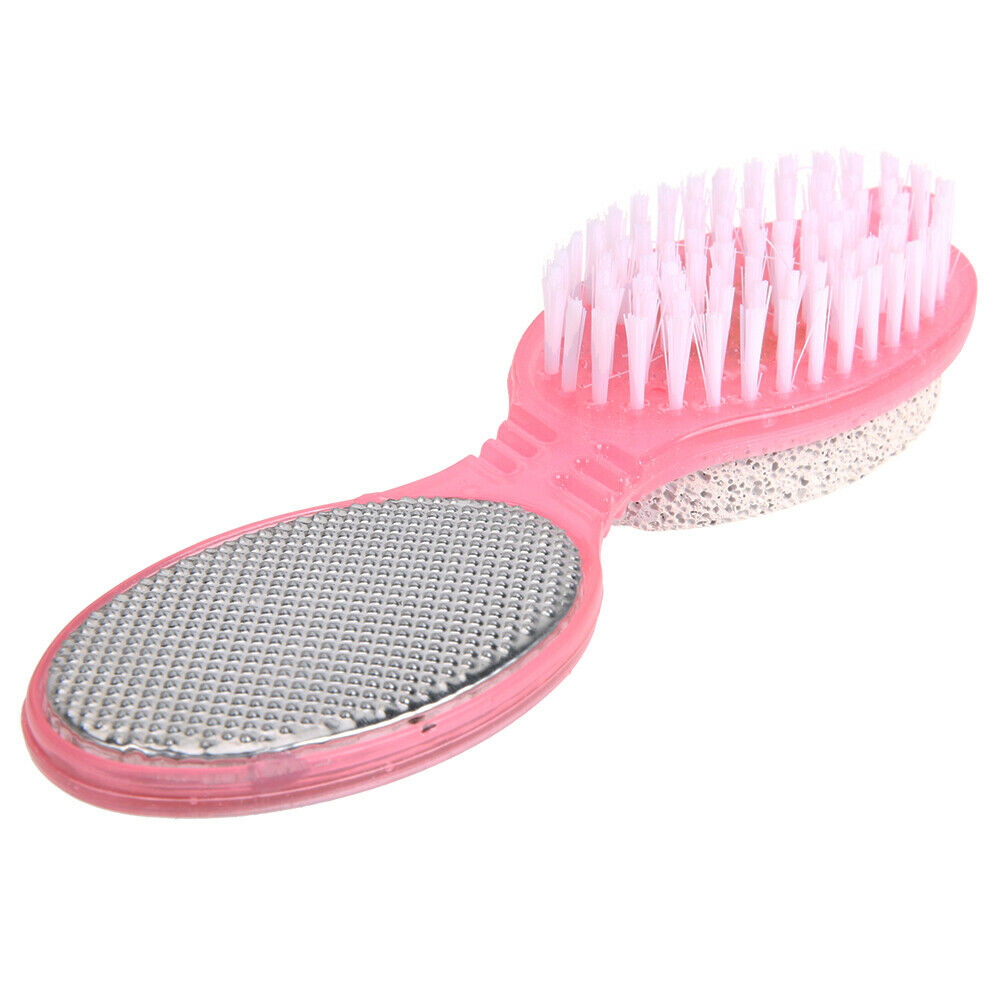 4 IN 1 Foot Care Callus Brush Pumice Scrubber Pedicure Exfoliate Remover  @