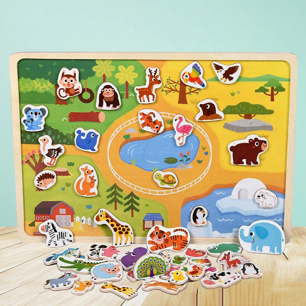 Wooden   Educational Puzzle Toys Animal Jigsaw Puzzles for Preschool
